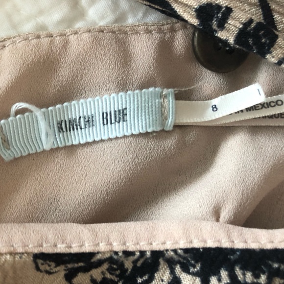 Kimchi Blue Floral Romper Tan and Black Size 8 - Picture 3 of 3